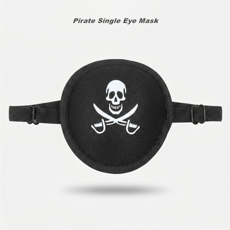 3D Printing Mask - Piraten-Stil 3D Ein-Augen-Augenschutz, lichtblockierende Augenmaske, verstellbares